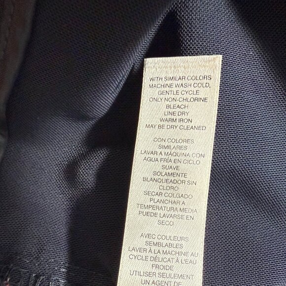 Chico's Fabulously Slimming 3 (US 16) Ankle Pants Navy Blue Windowpane Plaid - Picture 9 of 14